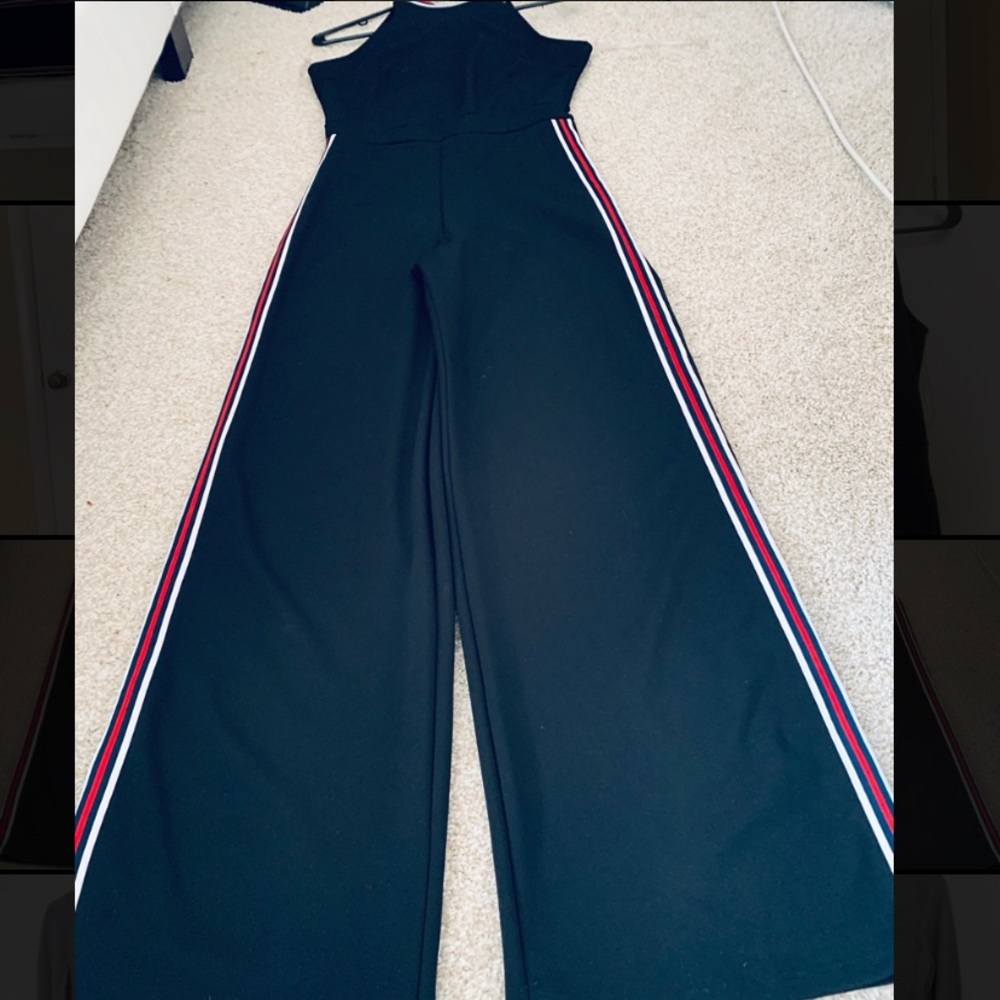 Black Varsity Jumpsuit